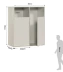 mokebo Wäscheschrank Der Wäschehüter 2-türig Beige Grau Bild 5