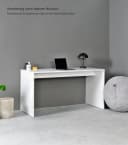 mokebo Schreibtisch Der Produktive Bürotisch Arbeitstisch Kinderschreibtisch oder PC Tisch in Weiß Bild 1