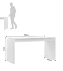 mokebo Schreibtisch Der Produktive Bürotisch Arbeitstisch Kinderschreibtisch oder PC Tisch in Weiß Bild 5