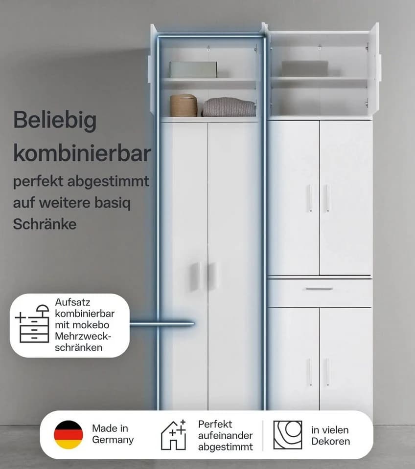 mokebo Mehrzweckschrank Aktenschrank Weiß - Bild 3