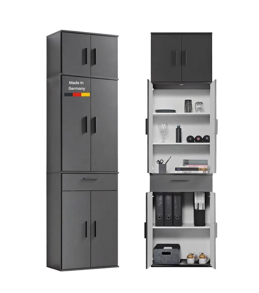 mokebo Mehrzweckschrank Der Extralange Anthrazit Made in Germany - Bild 2