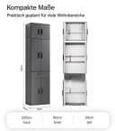 mokebo Mehrzweckschrank Der Extralange Anthrazit Made in Germany Bild 4
