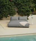 mokebo Sitzsack Outdoor Lounge 'Das Daybed' mit Schutzhülle Steingrau Bild 5