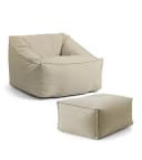 mokebo Sitzsack Sunnyboy mit Hocker Outdoor Beanbag Sand Bild 2