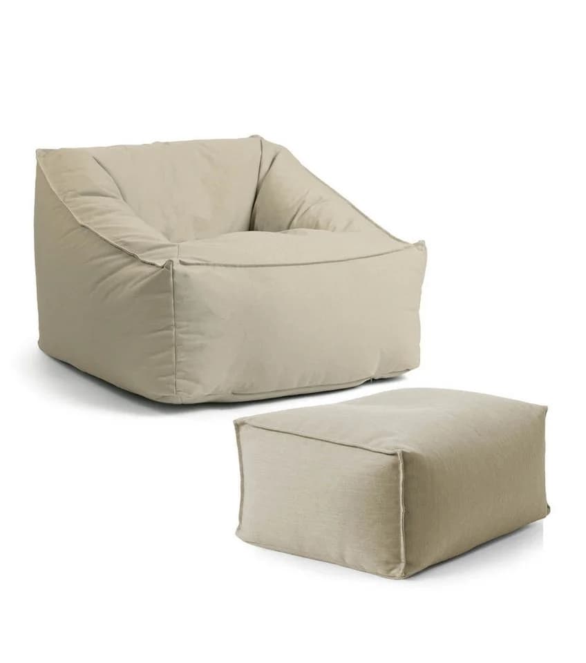 mokebo Sitzsack Sunnyboy mit Hocker Outdoor Beanbag Sand - Bild 2