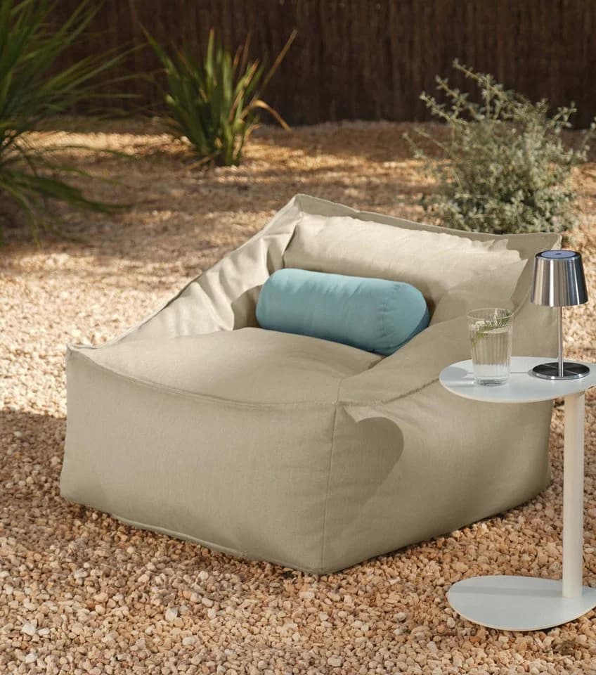 mokebo Sitzsack Sunnyboy mit Hocker Outdoor Beanbag Sand - Bild 3
