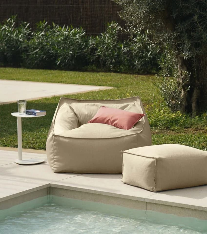 mokebo Sitzsack Sunnyboy mit Hocker Outdoor Beanbag Sand - Bild 4