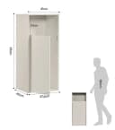 mokebo Wäscheschrank Der Wäschehüter 1-türig Beige Grau Bild 5