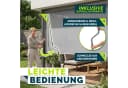 tillvex Senkrechtmarkise Grau Aluminium Wasserfest Balkonrollo Bild 5