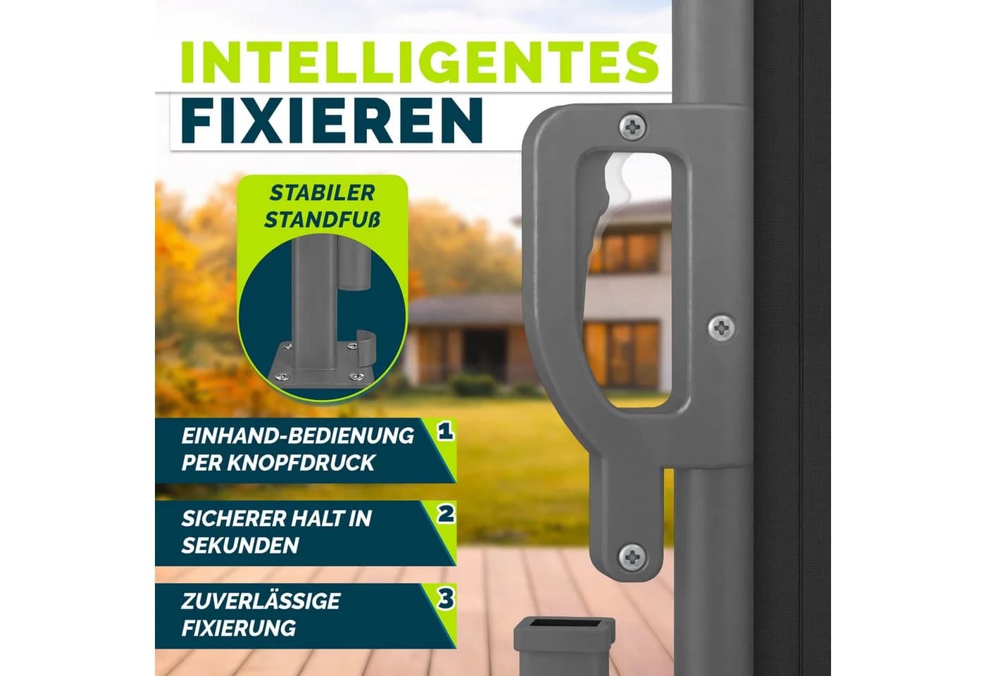 tillvex Seitenmarkise ausziehbar Anthrazit Sichtschutz Balkon - Bild 3