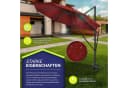 tillvex Premium Sonnenschirm 330 cm Rot mit Abdeckung Bild 1