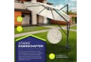 tillvex Sonnenschirm 330 cm Aluminium Beige 6-fach Verstellbar Bild 1