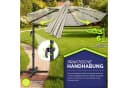 tillvex LED Sonnenschirm 330 cm Aluminium Beige Premium Bild 3