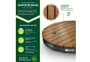 tillvex Gartendusche Outdoor Aluminium WPC Anthrazit Fußrad Bild 1