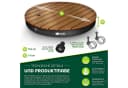 tillvex Gartendusche Outdoor Aluminium WPC Anthrazit Fußrad Bild 4