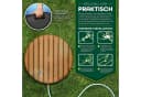 tillvex Gartendusche Outdoor Aluminium WPC Anthrazit Fußrad Bild 5