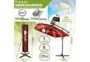 tillvex Sonnenschirm Ampelschirm LED Solar Rot Aluminium Bild 1