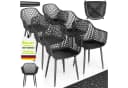 tillvex Movo Gartenstuhl Set 6-tlg. Schwarz UV-beständig Bild 2