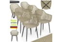 tillvex Movo Gartenstuhl 6er Set Taupe UV-beständig Bild 2