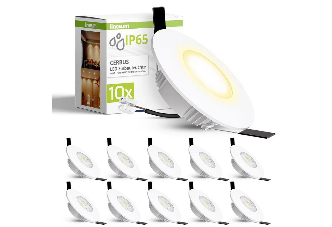 linovum CERBUS LED Einbauleuchte IP65 Warmweiß 4W - Bild 2