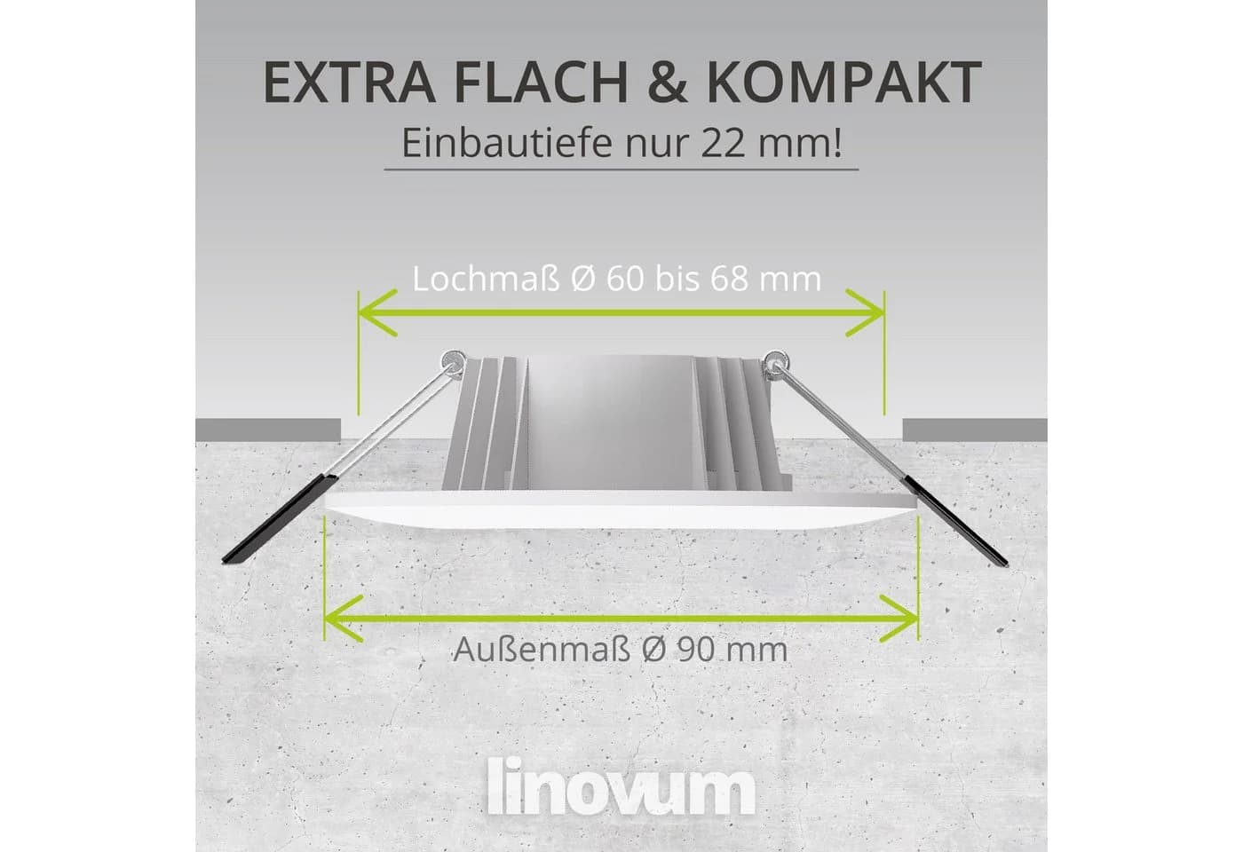 linovum CERBUS LED Einbauleuchte IP65 Warmweiß 4W - Bild 4