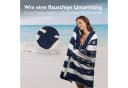 Liebenstein Strandtuch Premium Badetuch Baumwolle Weiß Blau Bild 1