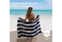 Liebenstein Strandtuch Premium Badetuch Baumwolle Weiß Blau Bild 4