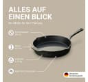 FIXLINE Bratpfanne 28cm Emailliert Gusseisen Black Forest Edition Schwarz Bild 3