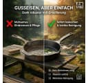 FIXLINE Bratpfanne 28cm Emailliert Gusseisen Black Forest Edition Schwarz Bild 4