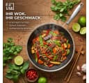 FIXLINE Wok Pfanne 28cm BLACK FOREST Edition Kratzfest Edelstahl Bild 1