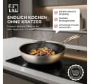 FIXLINE Wok Pfanne 28cm BLACK FOREST Edition Kratzfest Edelstahl Bild 5