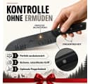 FIXLINE Santokumesser 18cm Black Forest Edition Edelstahl Holzgriff Bild 3