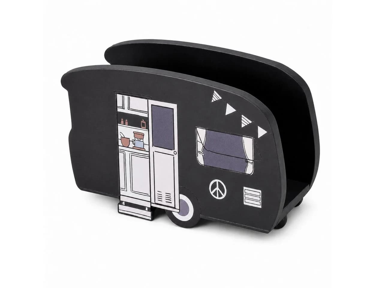 ReWu Serviettenhalter Boltze Vanlife Holz Schwarz - Bild 2