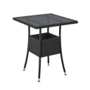 Juskys Gartentisch Yoro Schwarz Polyrattan Wetterfest Bild 1