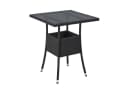 Juskys Gartentisch Yoro Schwarz Polyrattan Wetterfest Bild 3