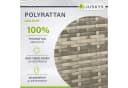 Juskys Gartentisch Yoro Grau Polyrattan Wetterfest Bild 5