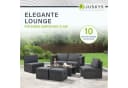 Juskys Gartenlounge-Set Salou 6-tlg. Schwarz Grau Polyrattan mit Kissen Bild 5