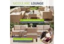 Juskys Gartenlounge-Set Santorini 4-tlg. Polyrattan Creme Grau Bild 5