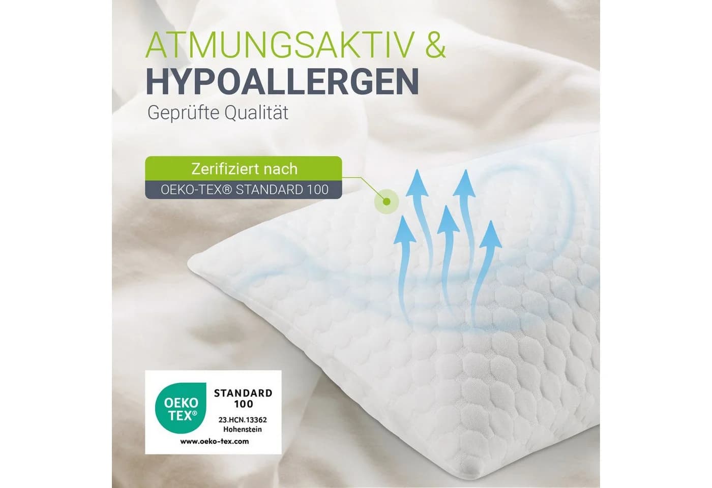 Juskys Kopfkissen 40x60 cm Memory-Foam - Bild 4