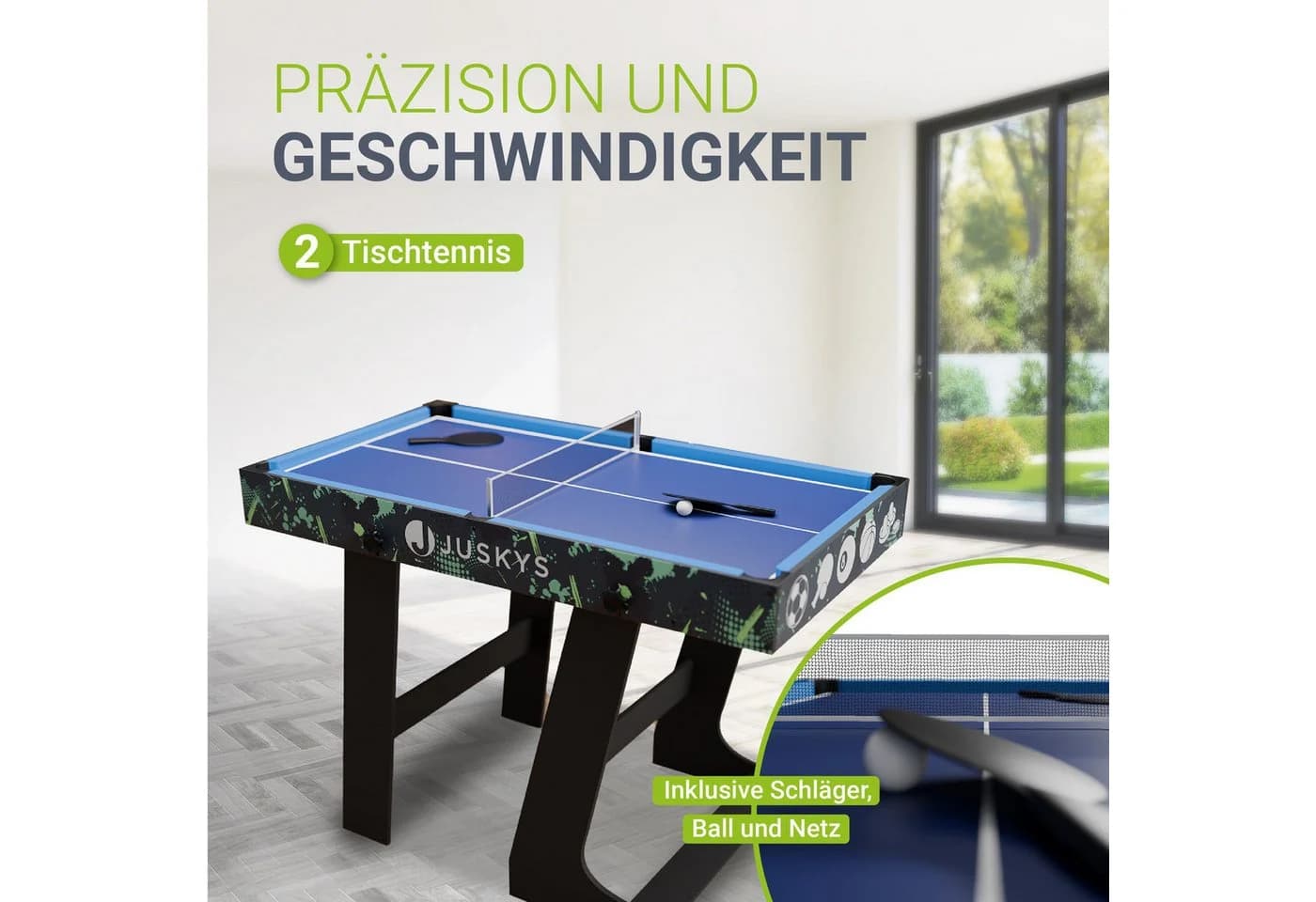 Juskys 5-in-1 Spieltisch Ballzauber Klappbar Petrol - Bild 5