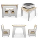 Juskys Kindersitzgruppe Milou Set mit 2 Stühlen & 1 Tisch Holz Spieltisch Stauraum Wendeplatten Bild 1