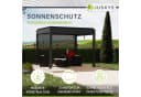 Juskys Seitenwand Rollo 3 m für Lamellendach Tahiti Anthrazit Bild 1