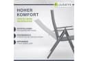 Juskys Gartenstuhl Calena 2er Set Anthrazit 7-fach verstellbar klappbar Bild 5