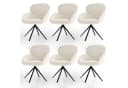 Juskys Esszimmerstuhl Albano 6er Set 360° drehbar Creme Bild 3