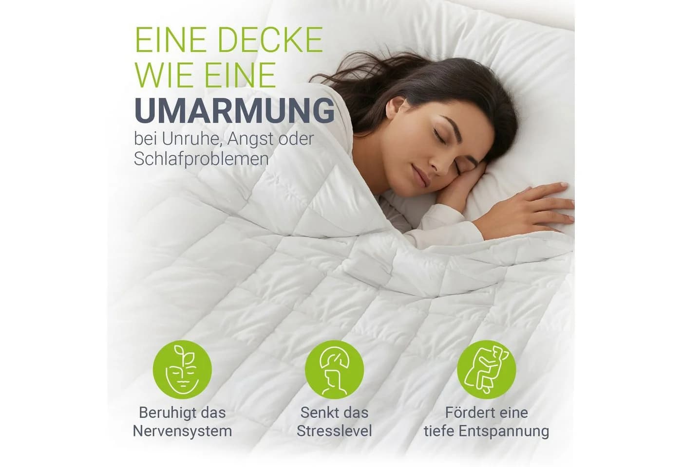Juskys Gewichtsdecke 135x200 cm mit Glasperlen gegen Stress & unruhigen Schlaf - Bild 2
