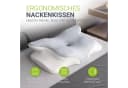 Juskys Nackenstützkissen-Set Weiß/Grau Memory Foam Ergonomisch Bild 2
