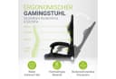 Juskys Gaming-Stuhl HyperSeat Schwarz/Blau Verstellbare Rückenlehne Bild 2