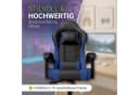 Juskys Gaming-Stuhl HyperSeat Schwarz/Blau Verstellbare Rückenlehne Bild 4