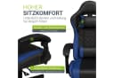 Juskys Gaming-Stuhl HyperSeat Schwarz/Blau Verstellbare Rückenlehne Bild 5