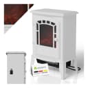 Juskys Elektrokamin 2000 W Weiß mit Flammeneffekt & Thermostat Bild 1